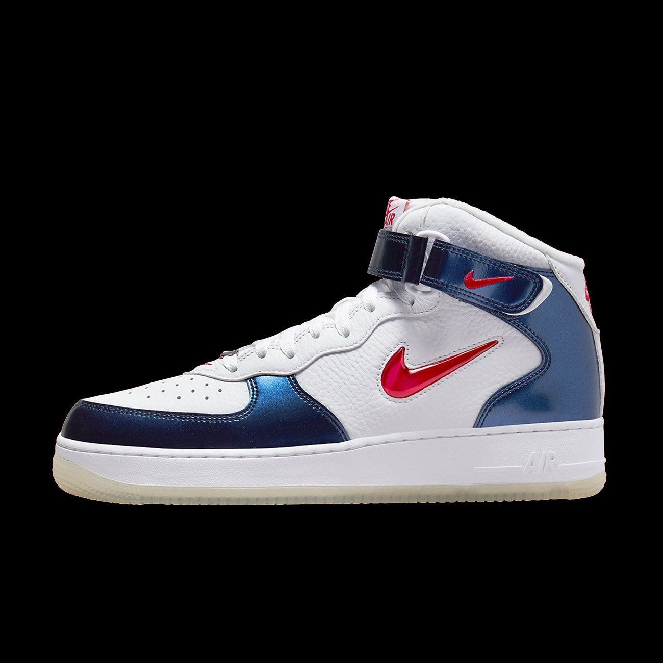 NIKE AIR FORCE 1 MID QS - WHITE/UNIVERSITY RED-MIDNIGHT NAVY-WHITE