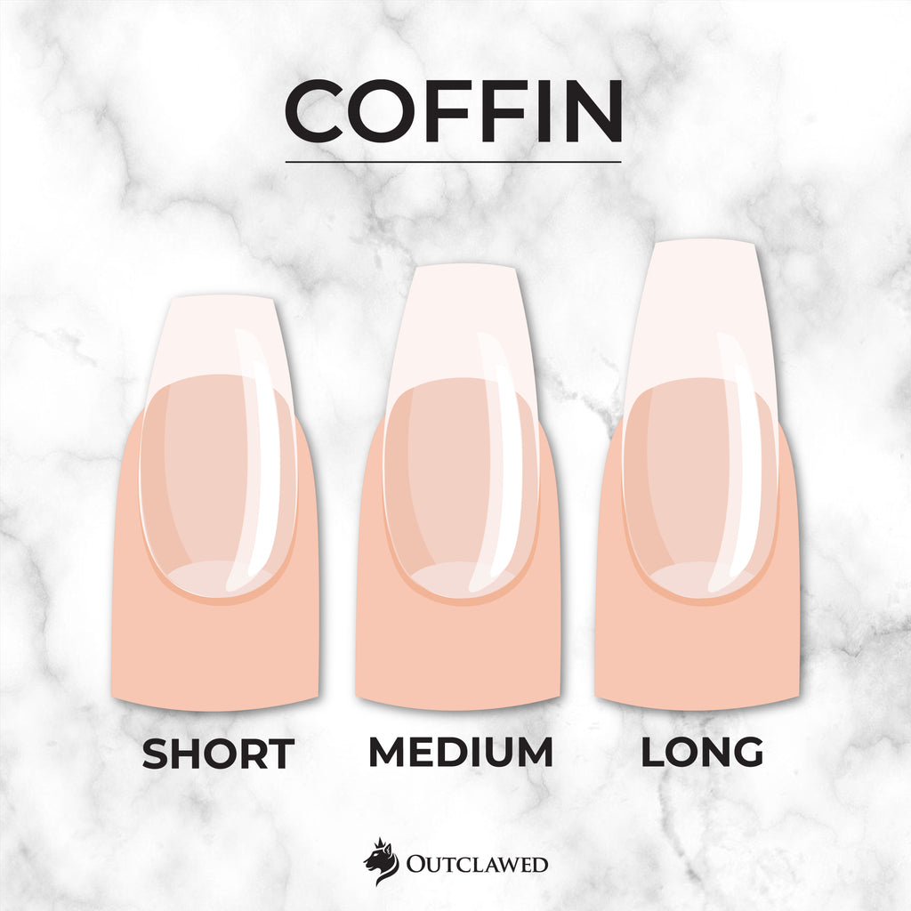 Coffin nail shape guide