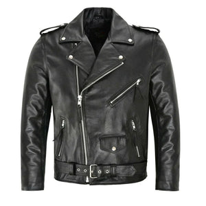 Nukty Men PU Leather Jacket Motorcycle Fashion Slim Fit Leather Coat - Nukty shop