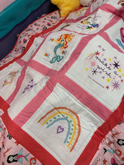 Alanna with her quilt from Love Quilts UK