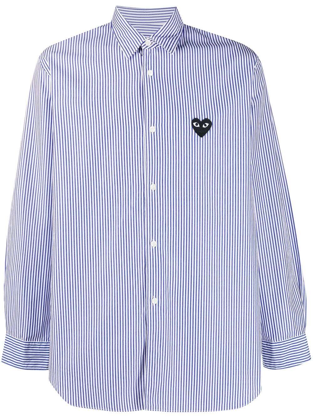 striped heart detail shirt - SHEET-1