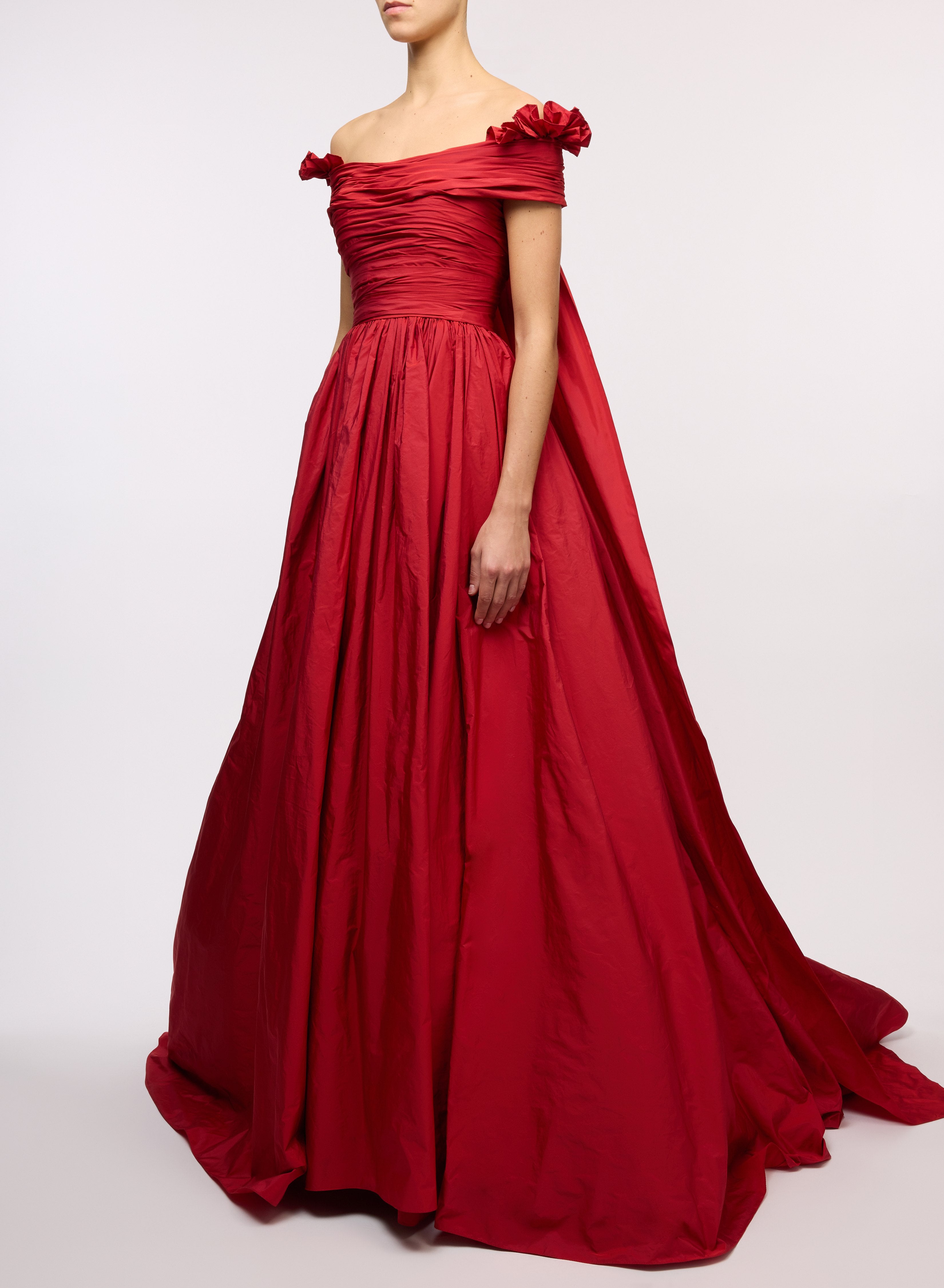 Red Taffeta Gown