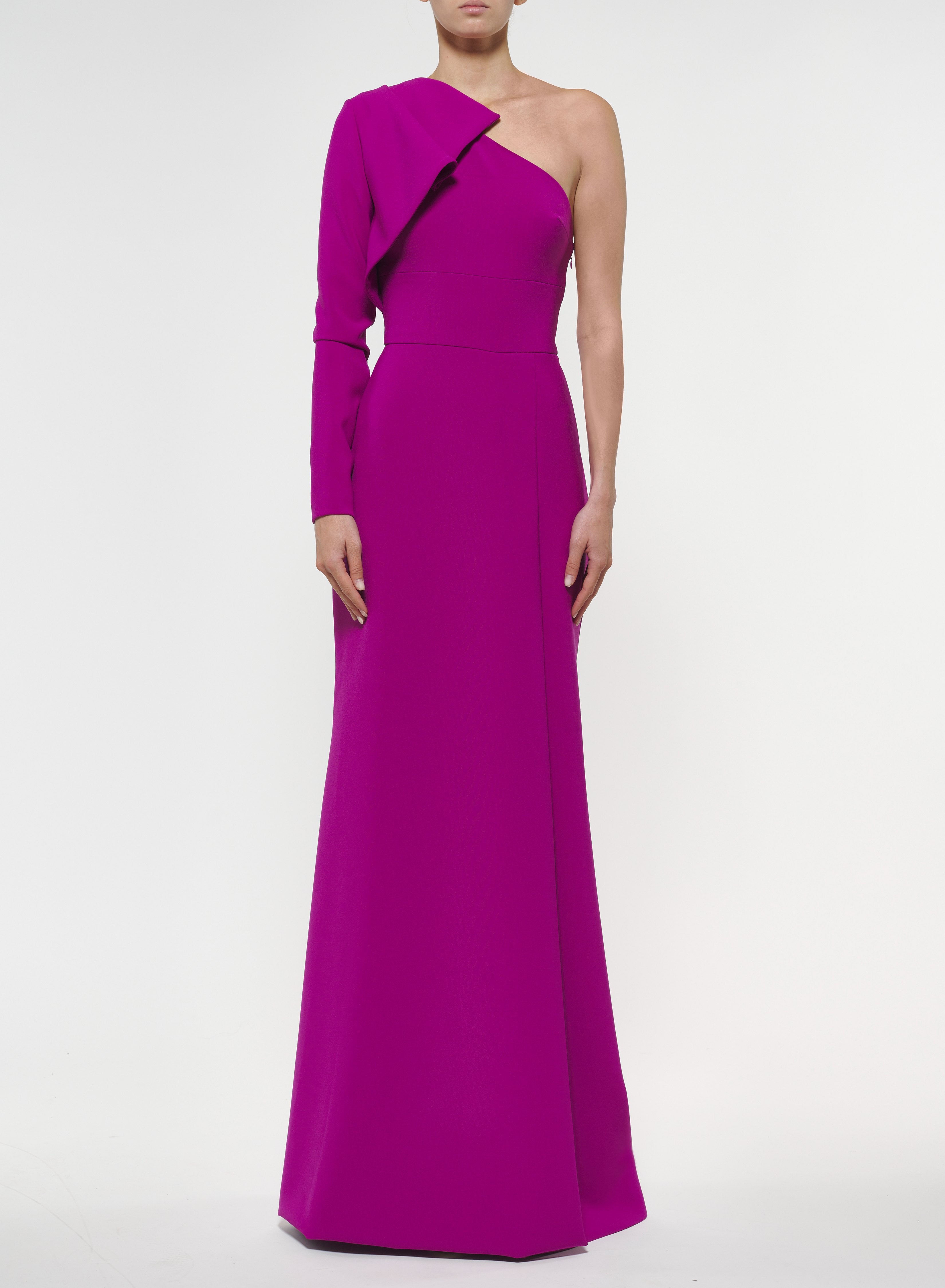 One-Shoulder Dress with Flap Detail – ELIE SAAB