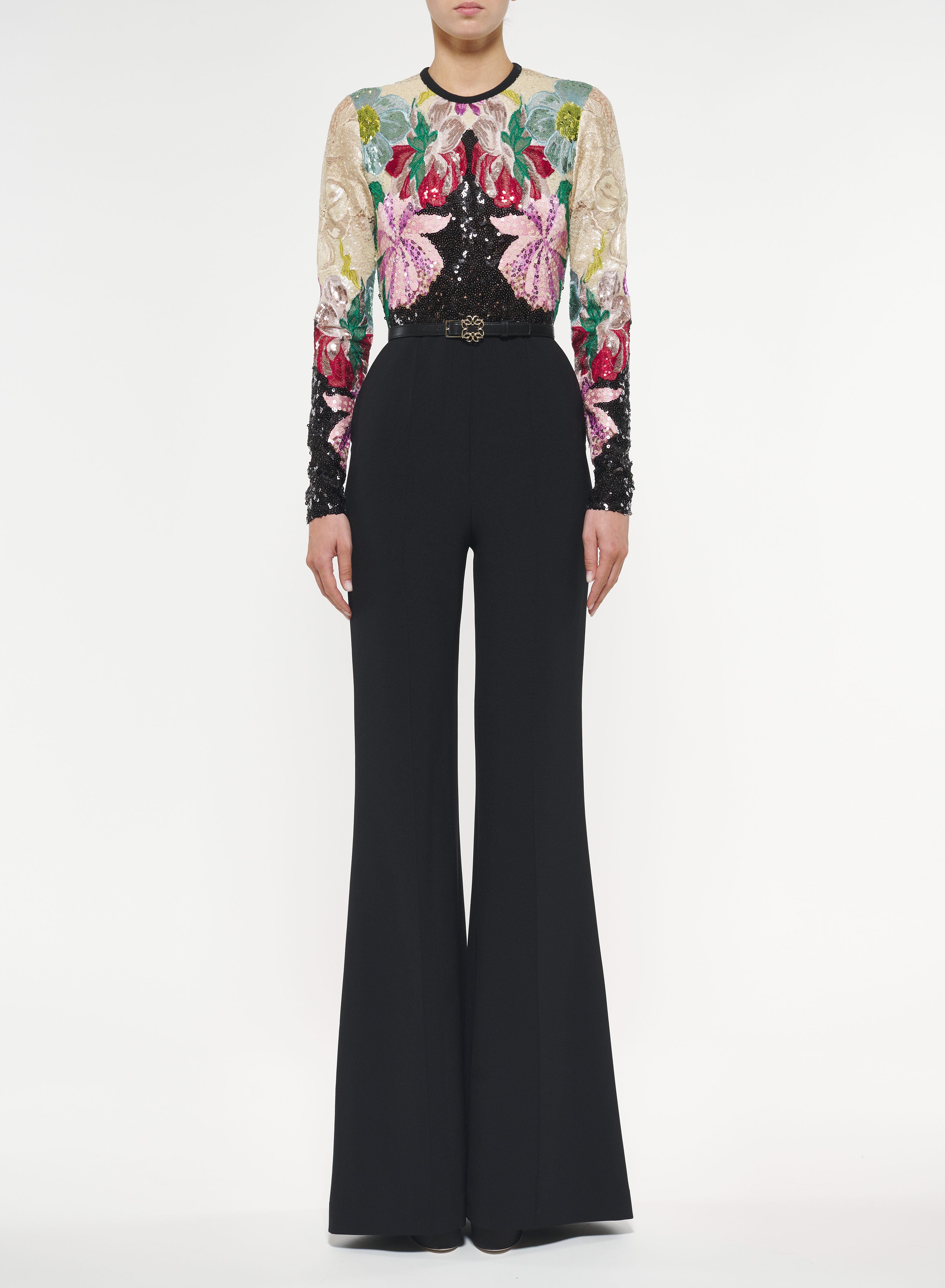 Floral Embroidered Jumpsuit – ELIE SAAB