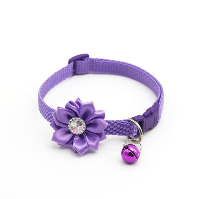 Adjustable Flower Pet Collar