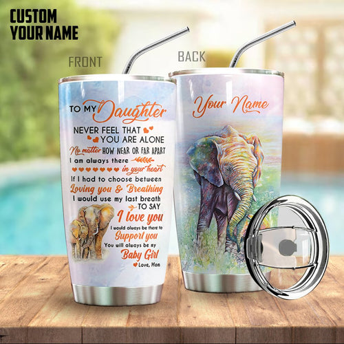 Girl Loves Elephant Personalized Tumbler – The Giftiee