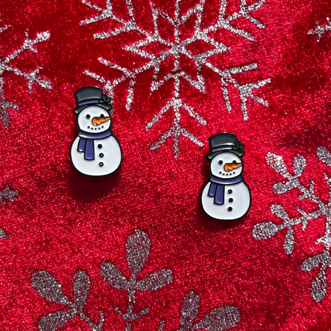 pinsnickety snowman horse show number pins on a red background