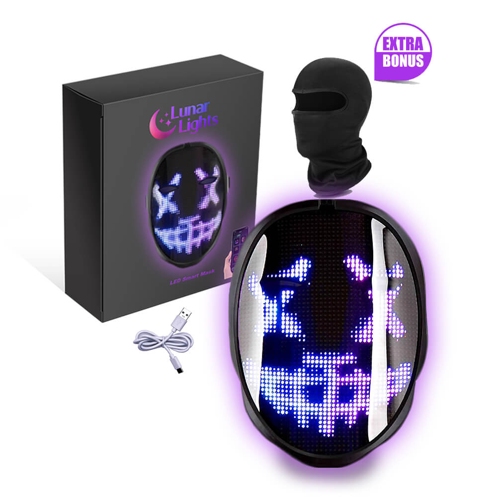 LED Halloween Face Changing Transforming Smart Mask LED Display