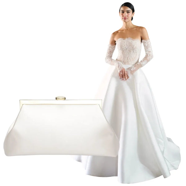 Anne Barge Wedding Dress Wessex and Rosa Clutch