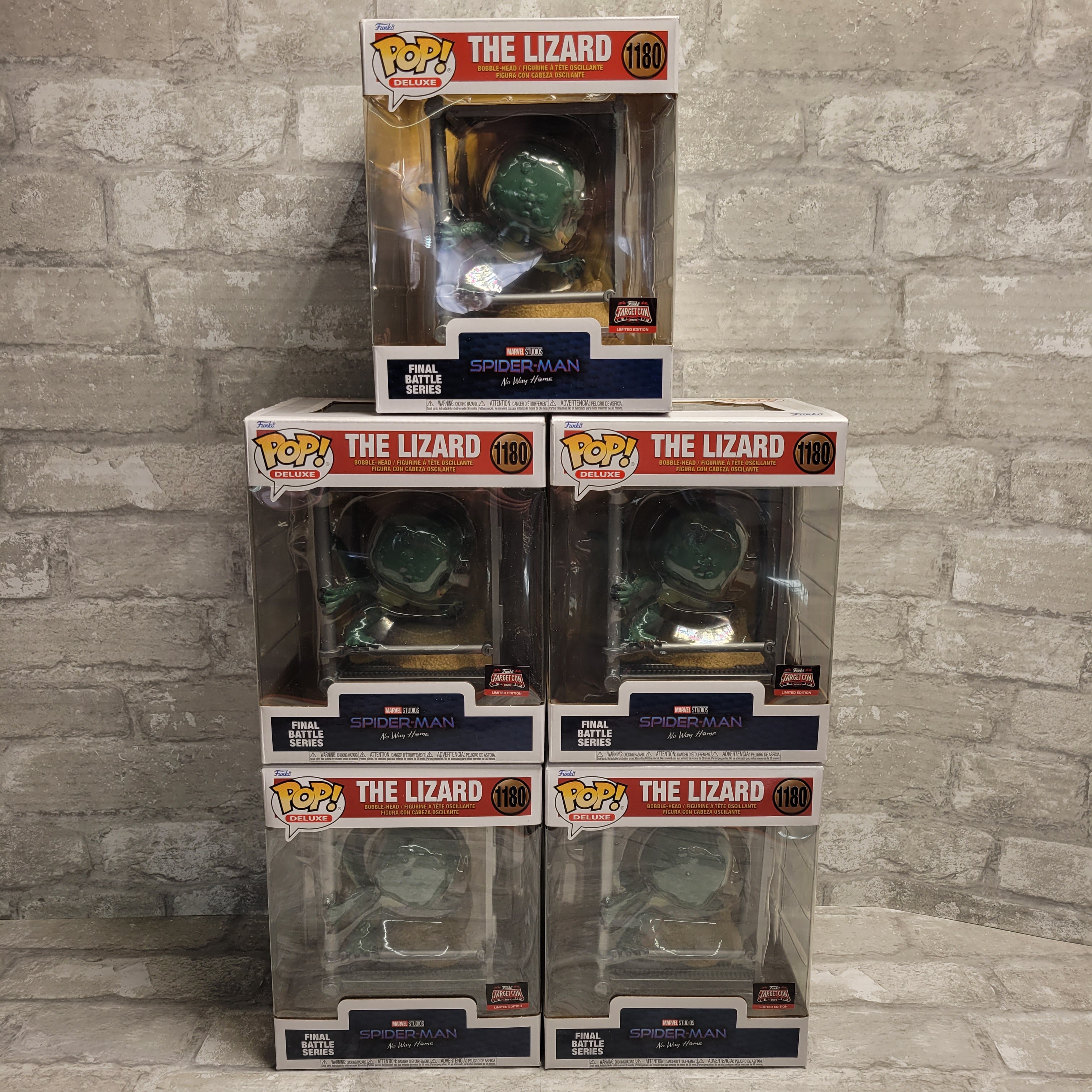 Funko Pop Deluxe Marvel Spiderman No Way Home The Lizard #1180, Lot of 5 *READ*