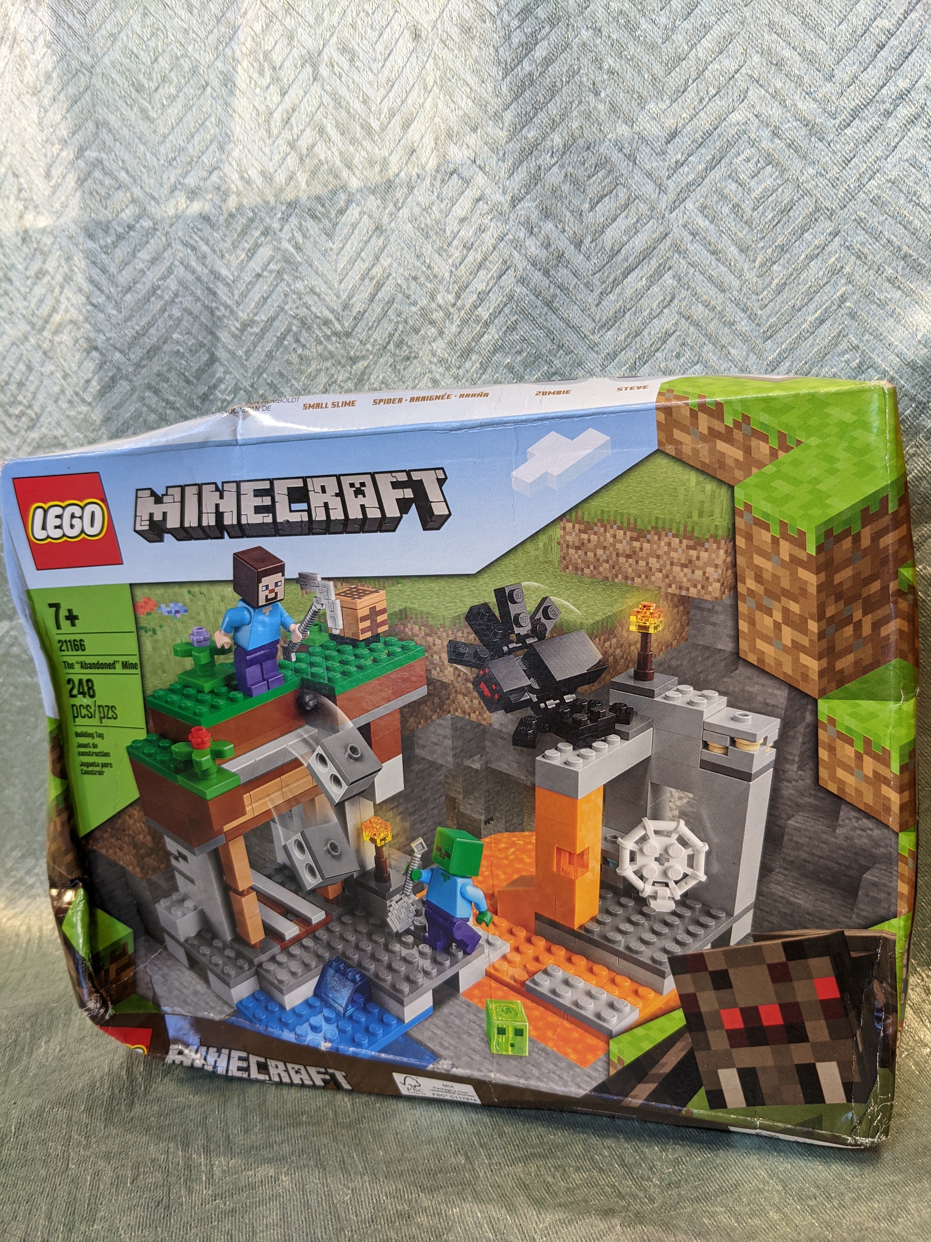 LEGO Minecraft The Abandoned Mine 21166 Zombie Cave Battle Playset with Minecraft Action Figures and a Toy Spider, New 2021 (248 Pieces)