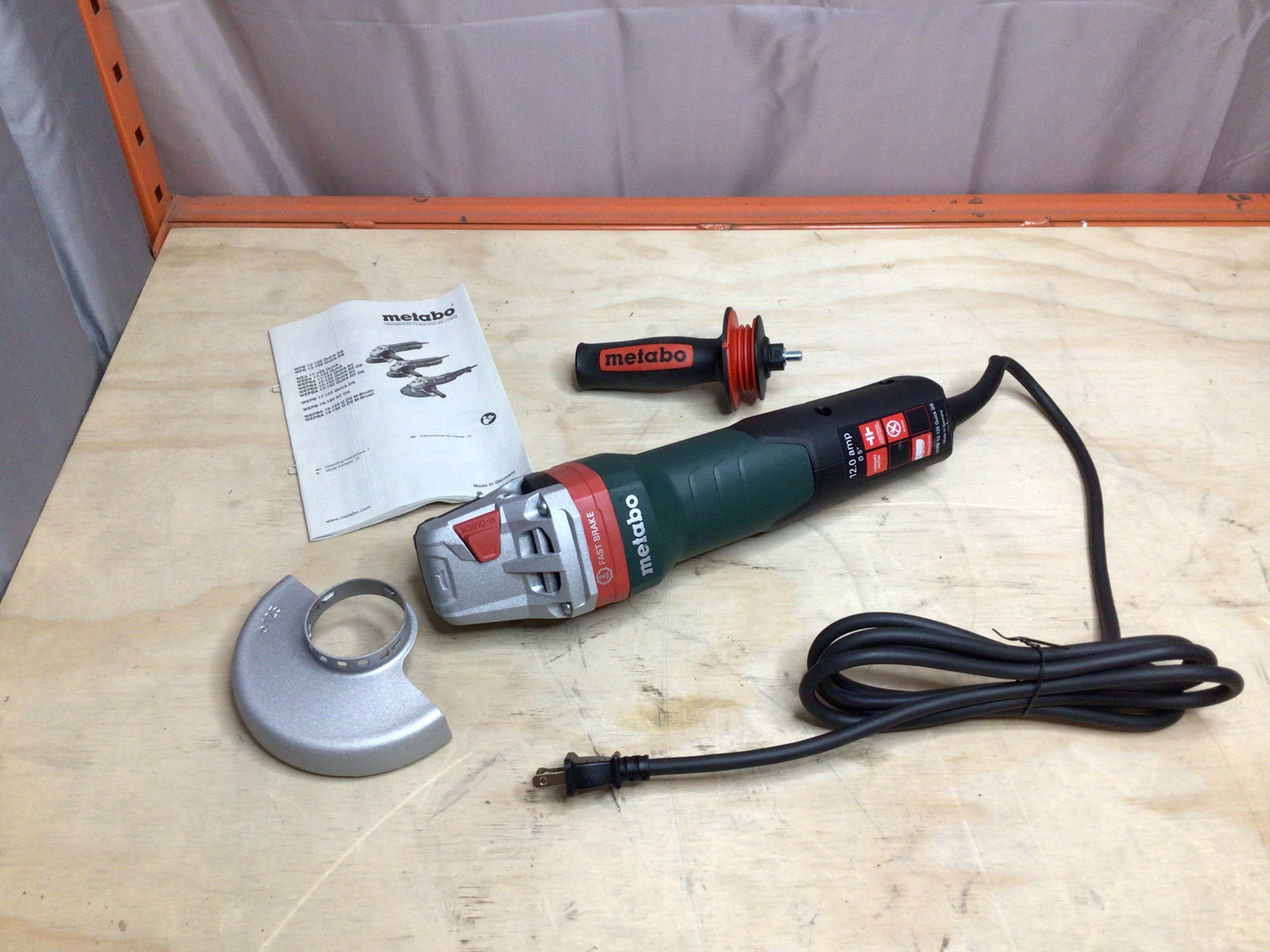 Metabo Wpb 13-125 Quick Ds Angle Grinder,12 A,Barrel Grip,5.7 Lb