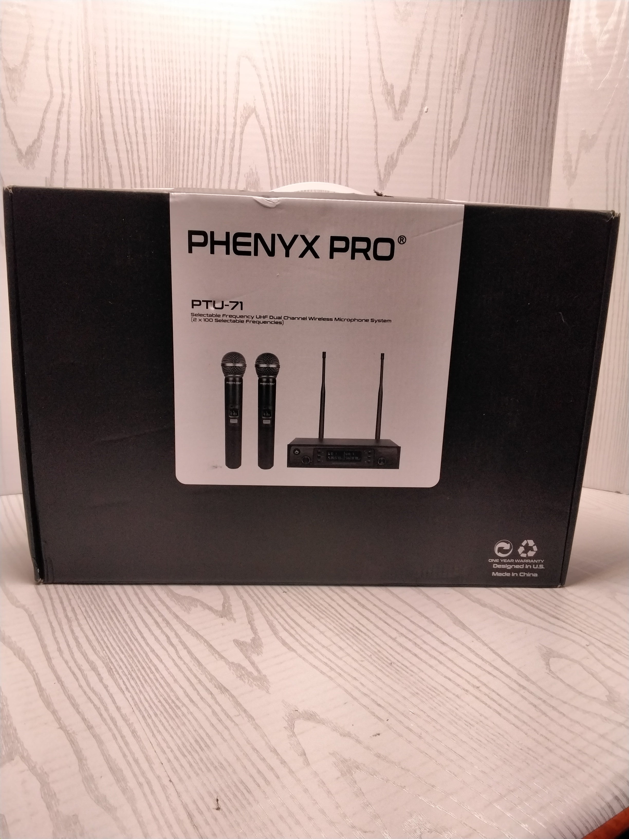 Phenyx Pro Dual Handheld Cordless Mic Set, Auto Scan, Lock & Mute Function