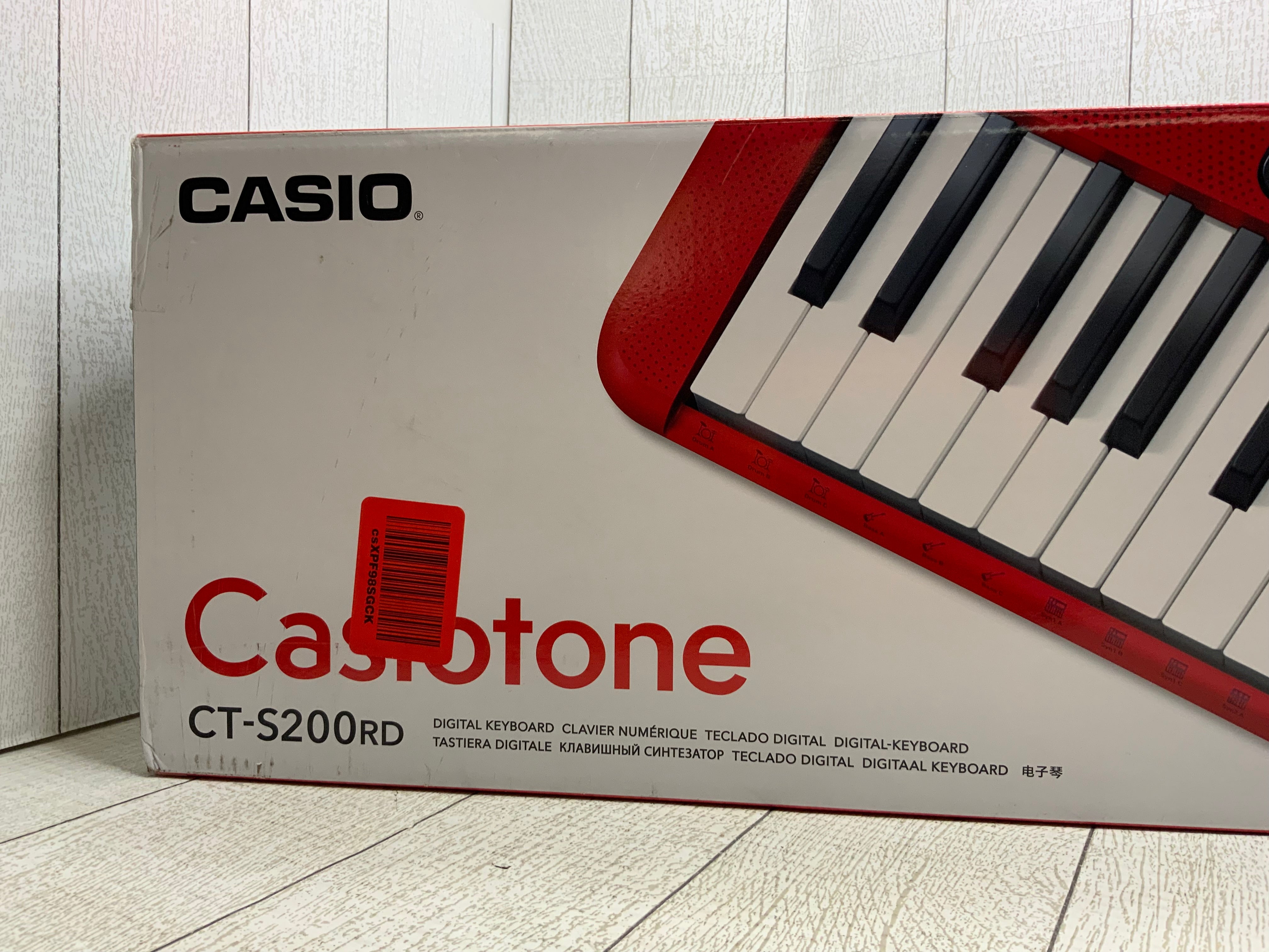 Casio Casiotone, 61-Key Portable Keyboard with USB, RED (CT-S200RD)