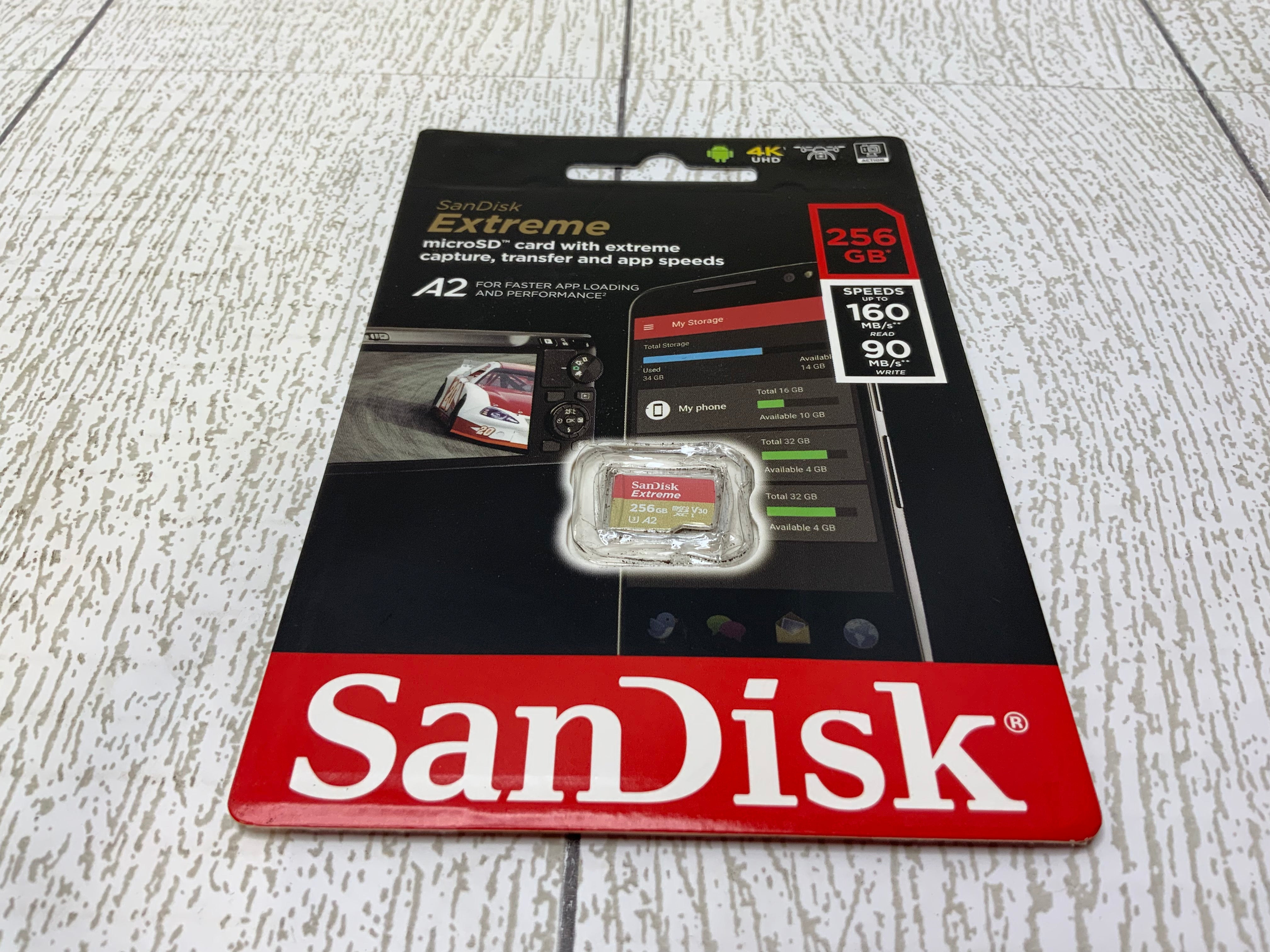 SanDisk 256GB Extreme microSDXC UHS-I Memory Card -SDSQXA1-256G-GN6MA