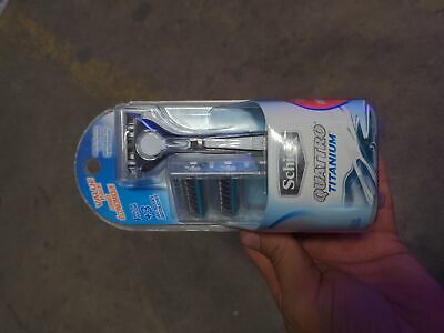 Schick Quattro Titanium Men?s Razor Value Pack: Handle + 3 Cartridges