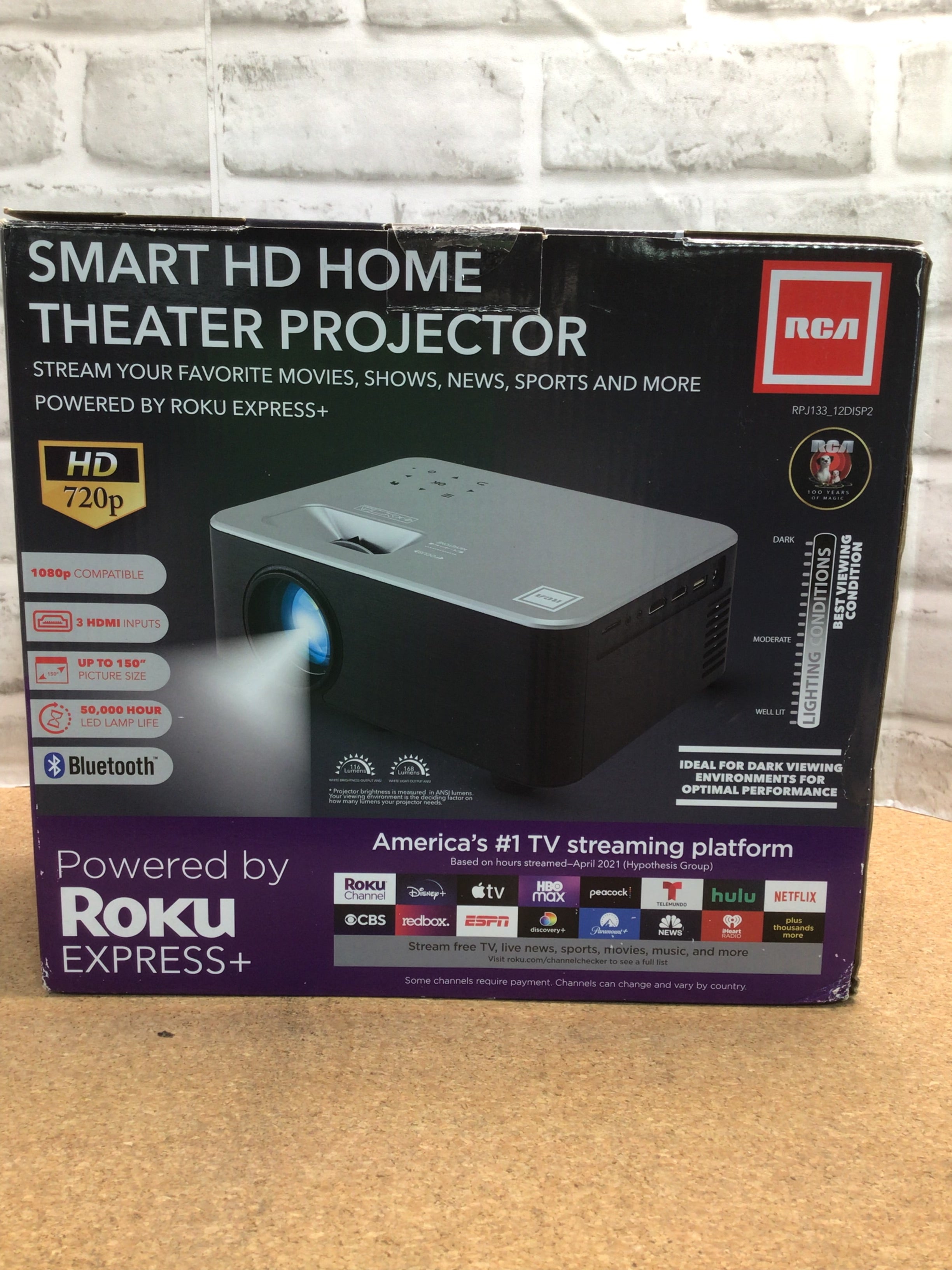RCA Roku Smart Home Theater Projector Portable Projector