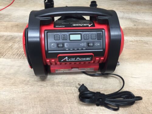 AS IS SEE NOTES AVID POWER Air Compressor, 12V DC / 110V AC Dual Power
