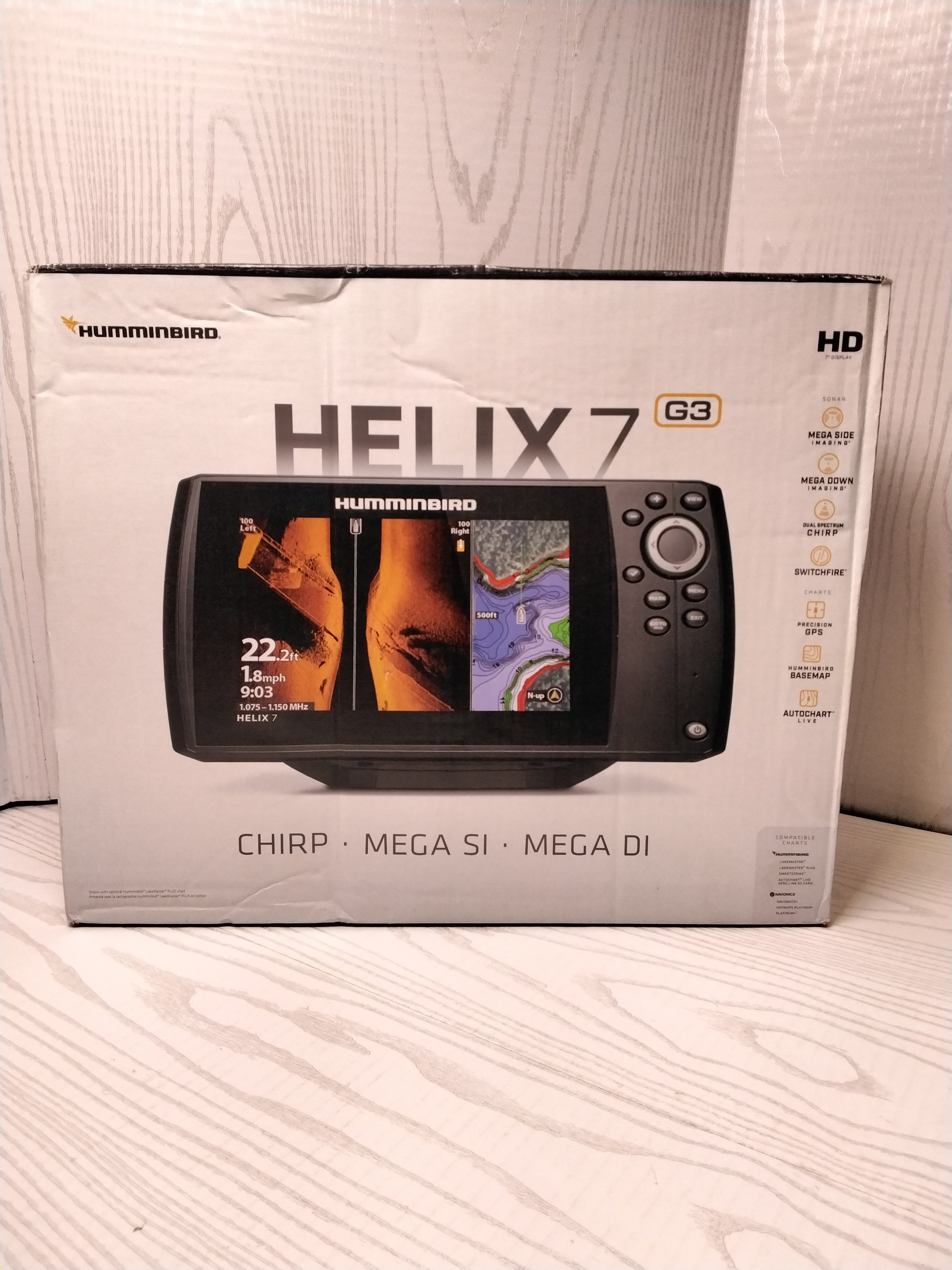 Humminbird 410950-1 HELIX 7 CHIRP MSI (MEGA Side Imaging) GPS G3 Fish Finder