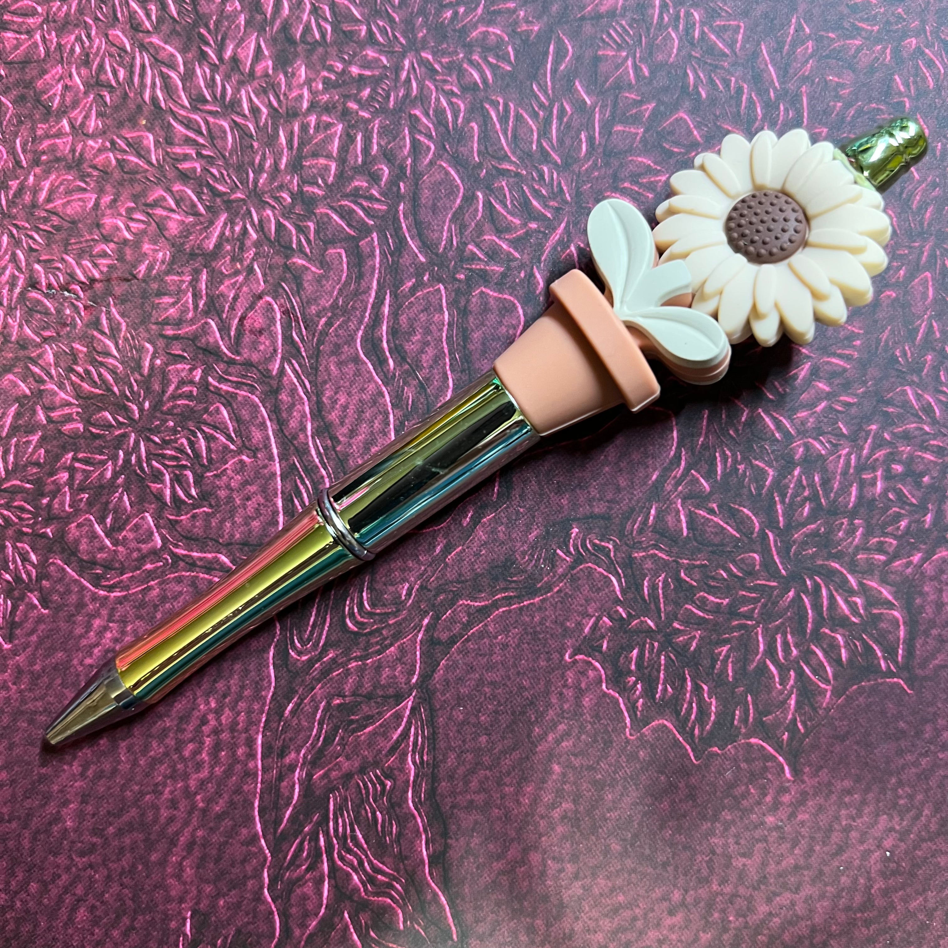 Sunflower #3 beaded pen RTS