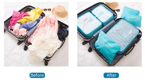 Packing Cubes before and after