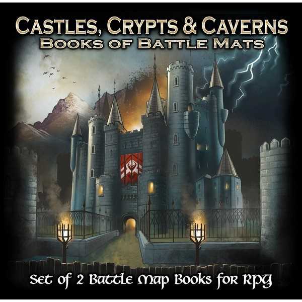 Castles Crypts and Caverns: Set of 2 Battle Map Books (T.O.S.) -  Loke Battlemats