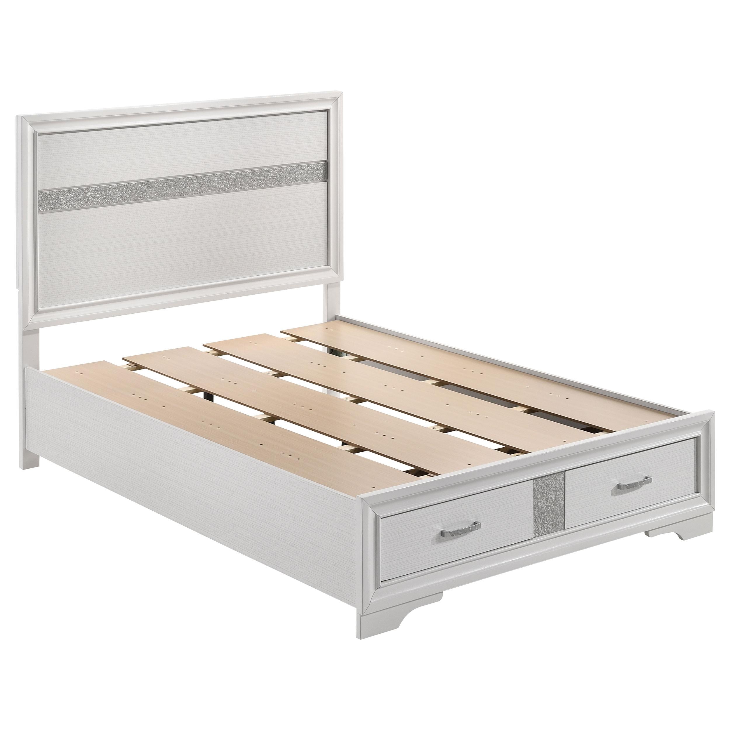 White Miranda Bed with Ample Storage Space