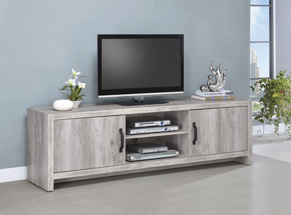 Grey Driftwood Finish 2-drawer TV Console by Burke