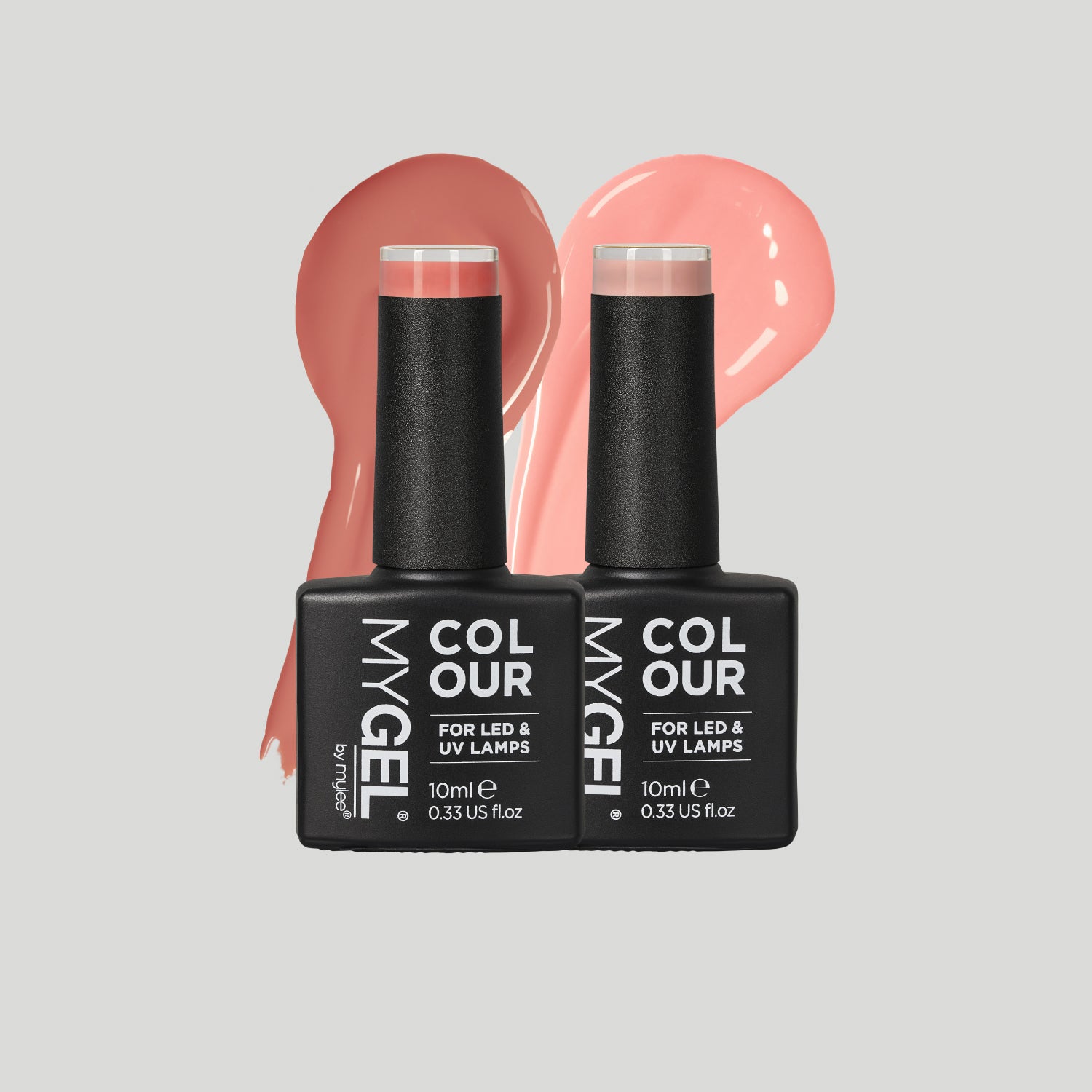 Image of Mylee Feeling Peachy LED/UV Gel Nail Polish Duo - 2x10ml – Long Lasting At Home Manicure/Pedicure, High Gloss And Chip Free Wear Nail Varnish