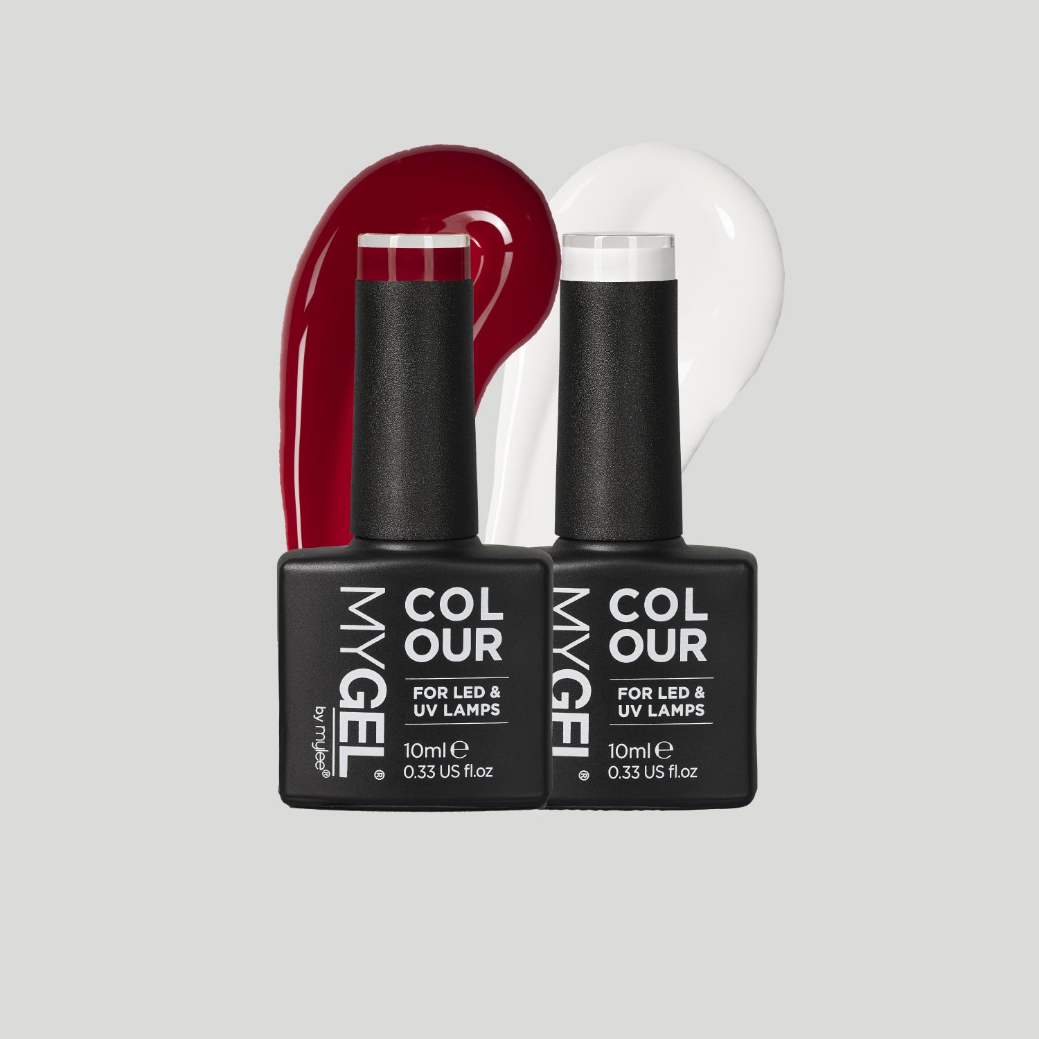 Mylee Sweetheart LED/UV Gel Nail Polish Duo - 2x10ml – Long Lasting At Home Manicure/Pedicure, High Gloss And Chip Free Wear Nail Varnish