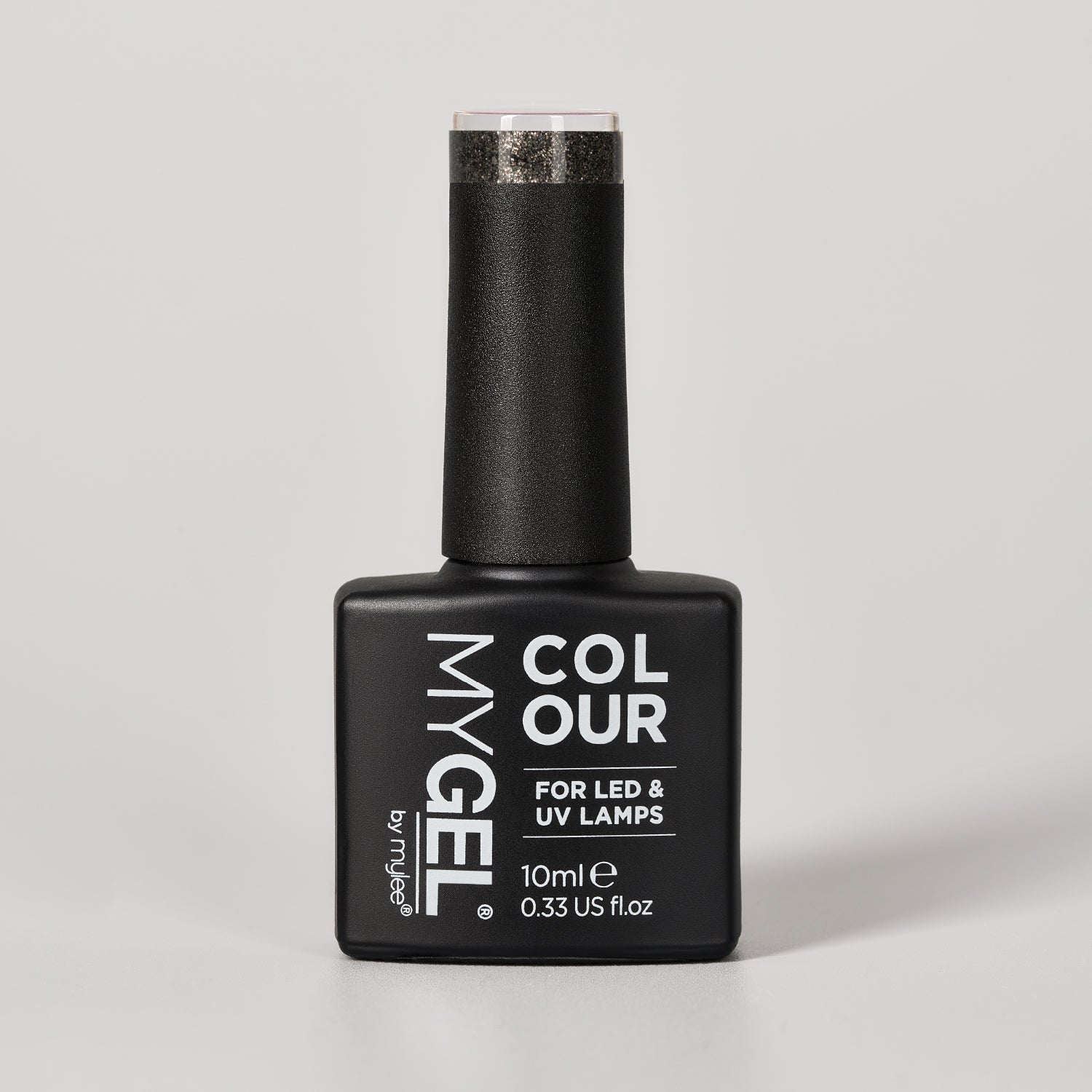 Mylee Rock Hard LED/UV Glitter / Black Gel Nail Polish 10ml – Long Lasting At Home Manicure/Pedicure, High Gloss And Chip Free Wear Nail Varnish