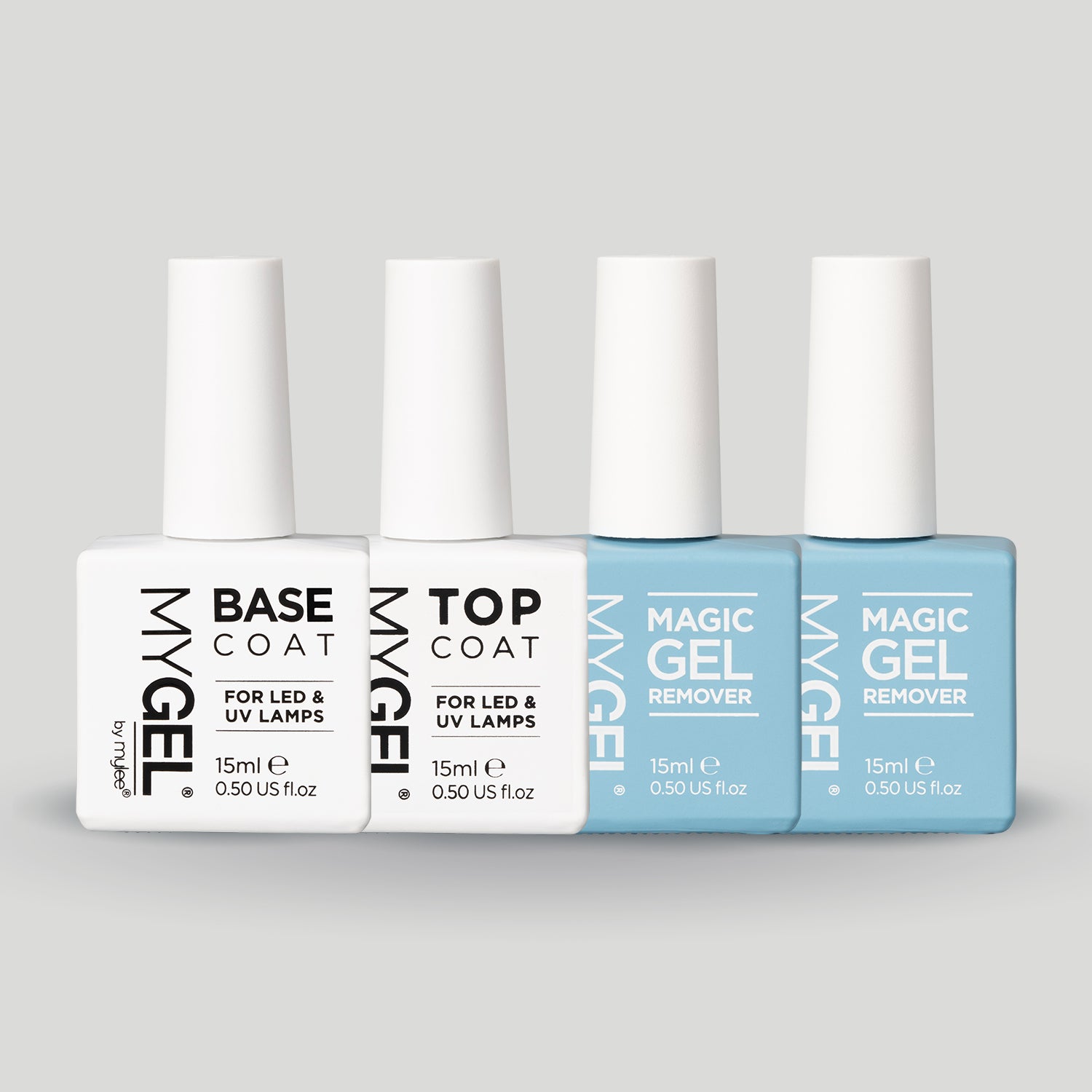 Mylee Top Coat, Base Coat & Magic Gel Remover Bundle