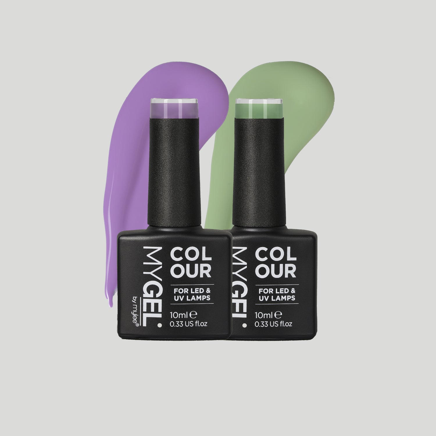 Mylee Sage Advice LED/UV Gel Nail Polish Duo - 2x10ml – Long Lasting At Home Manicure/Pedicure, High Gloss And Chip Free Wear Nail Varnish