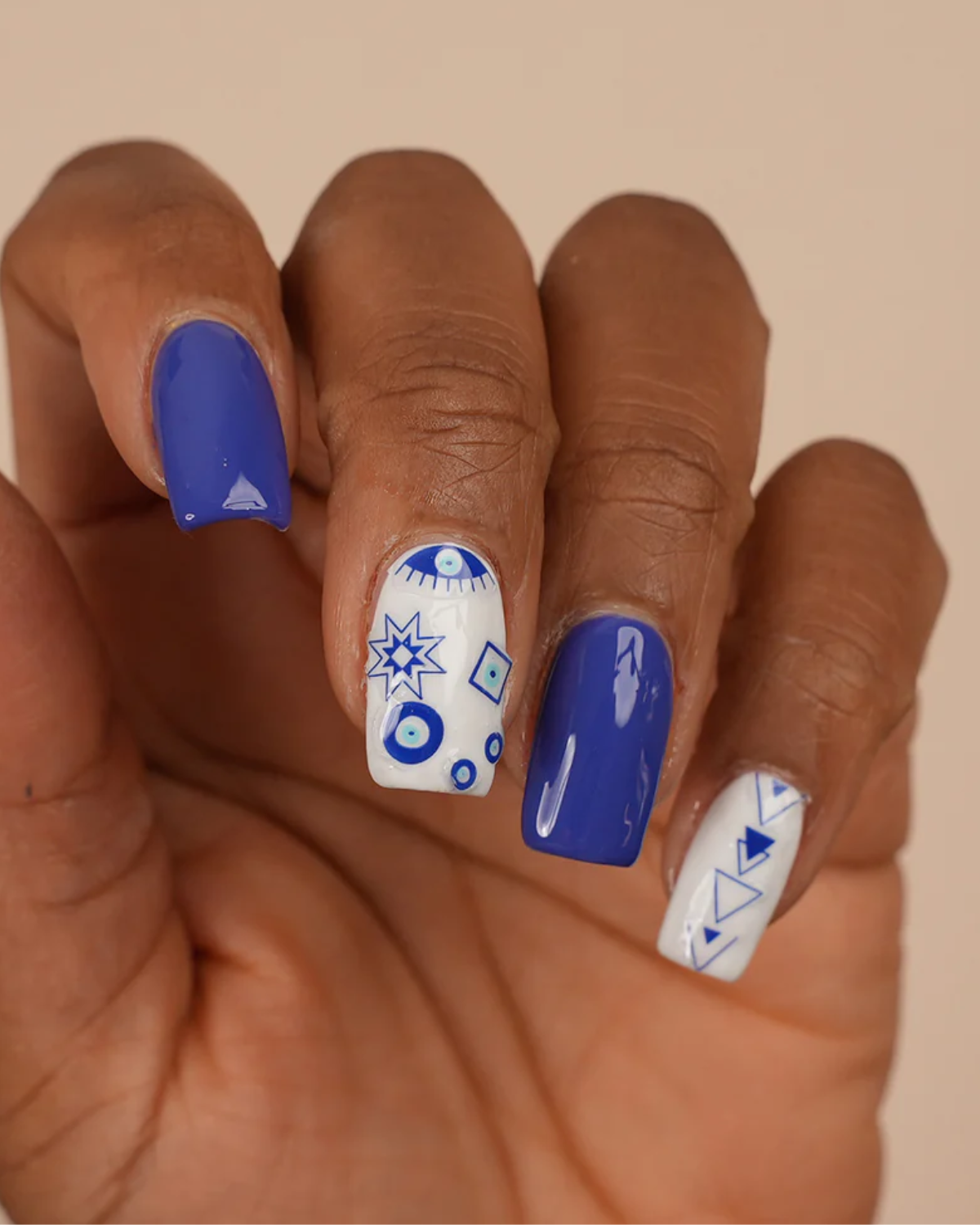 blue summer nail art