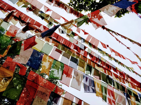 Growing up in the 80s - mahakal temple flags darjeeling
