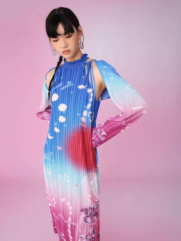 MUKZIN 中国デザイナーブランド ムクジン ピンク ミニチャイナドレス