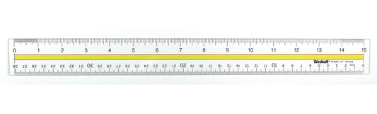 Westcott Acrylic Data Highlight Reading Ruler With Tinted Guide 15’’ Clear (10580) - World’s Favorite Scissors