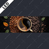 Led Bild Kaffee Mit Blattdekoration Panorama Motivvorschau
