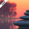Led Bild Zen Steine Sonnenuntergang Panorama Zoom