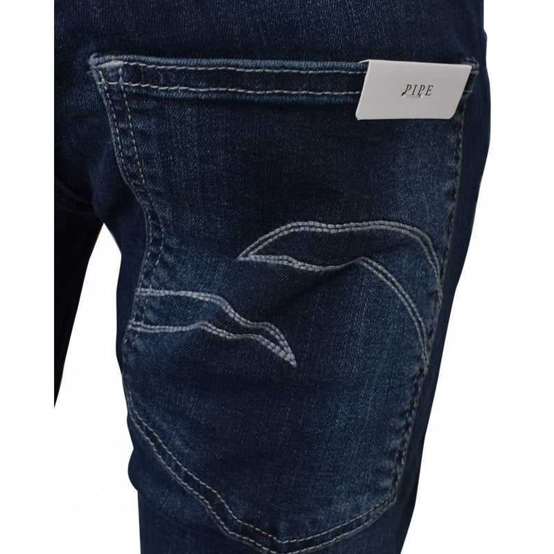 PIPE Jeans Distressed / 2990015-2 - Blauer denim
