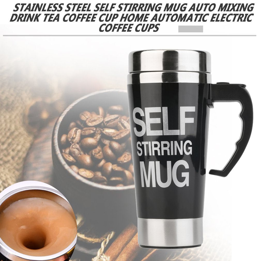 Self Stirring Mug Stainless Steel Lazy Automatic Mixing Cup Coffee Tea Milk  Gift