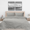 Grey Light Self Embossed Bed Spread
