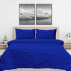 Dark Blue Self Embossed Bed Spread