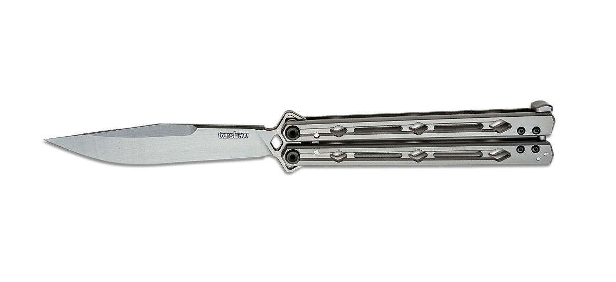 Kershaw_5150_Lucha_Balisong_Butterfly_Knife_clip_point_blade