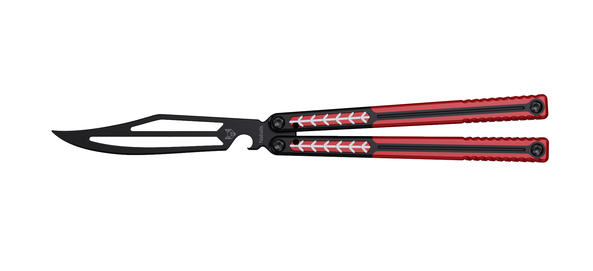 Nabalis Vulp Pro balisong training butterfly knife-Red