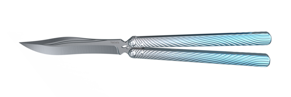 Nabalis Wing Balisong butterfly knife (trainer)-blue