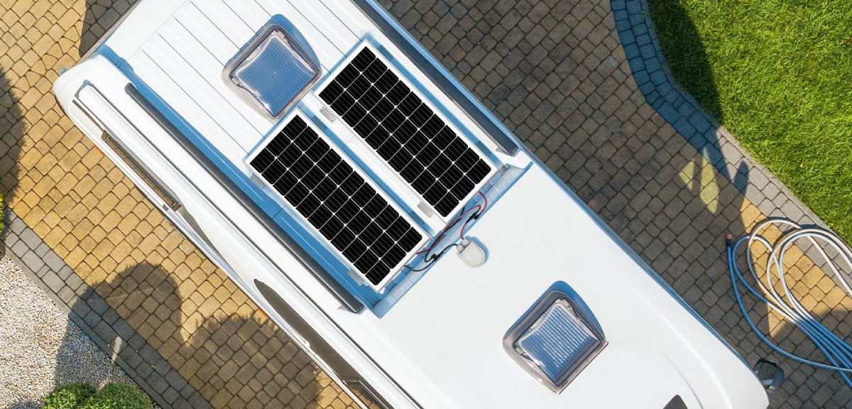 200W (2 x 100w) RV Charging System w/ PWM Solar Controller