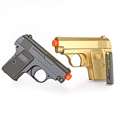 tac Airsoft Pistol Gold And Black Dual 328 Sub Compact Mini Pocket P