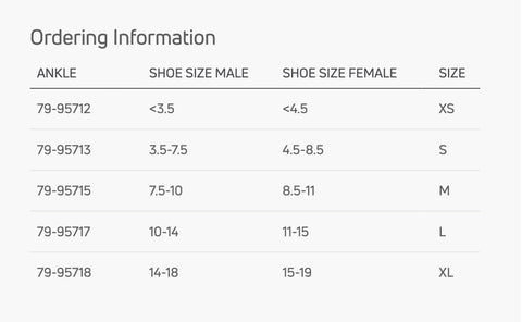 Maxtrax 2.0 Ankle Boot size chart