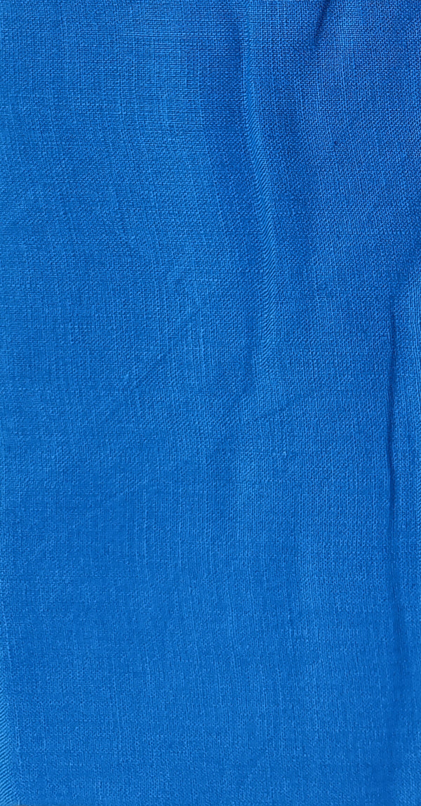 Cavallo by Linen Club Men's Cotton Linen Self Design Unstitched Shirting  Fabric (Blue)